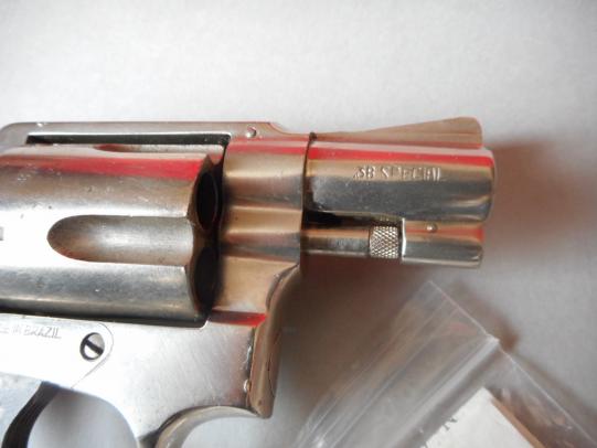 A STAINLESS STEEL ROSSI REVOLVER .38sp.